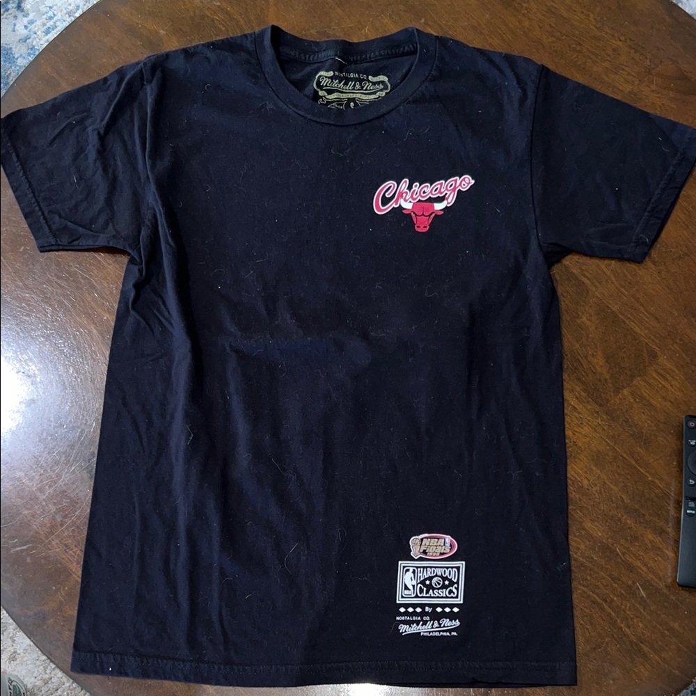 Mitchell & Ness Black Chicago Bulls Tee